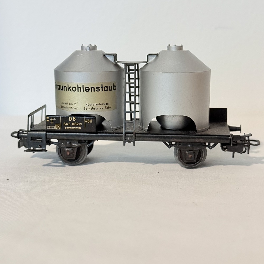 Marklin HO 308.2 Silo Car Braunkohlenstaub DB 543082 4511 Vintage Model Train